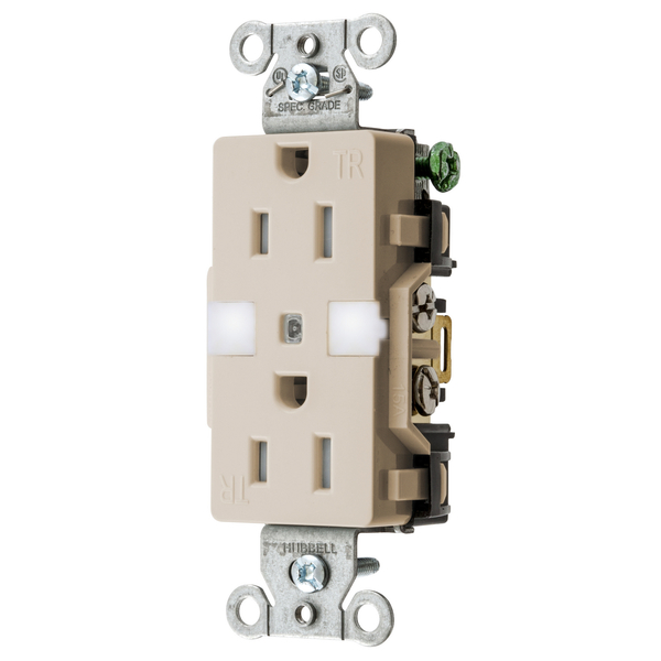 Hubbell Wiring Device-Kellems Construction/Commercial Receptacles DR15NLLA DR15NLLA
